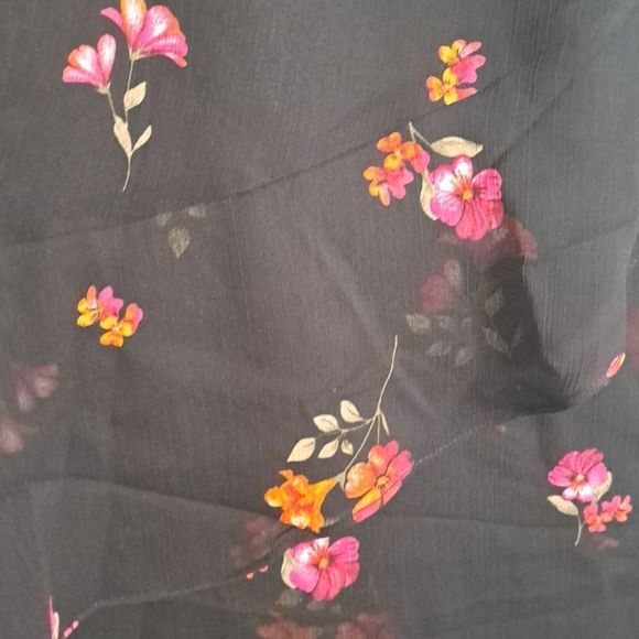 CITY CHIC Bloom Floral Wrap Maxi Dress in Black - Picture 6 of 12